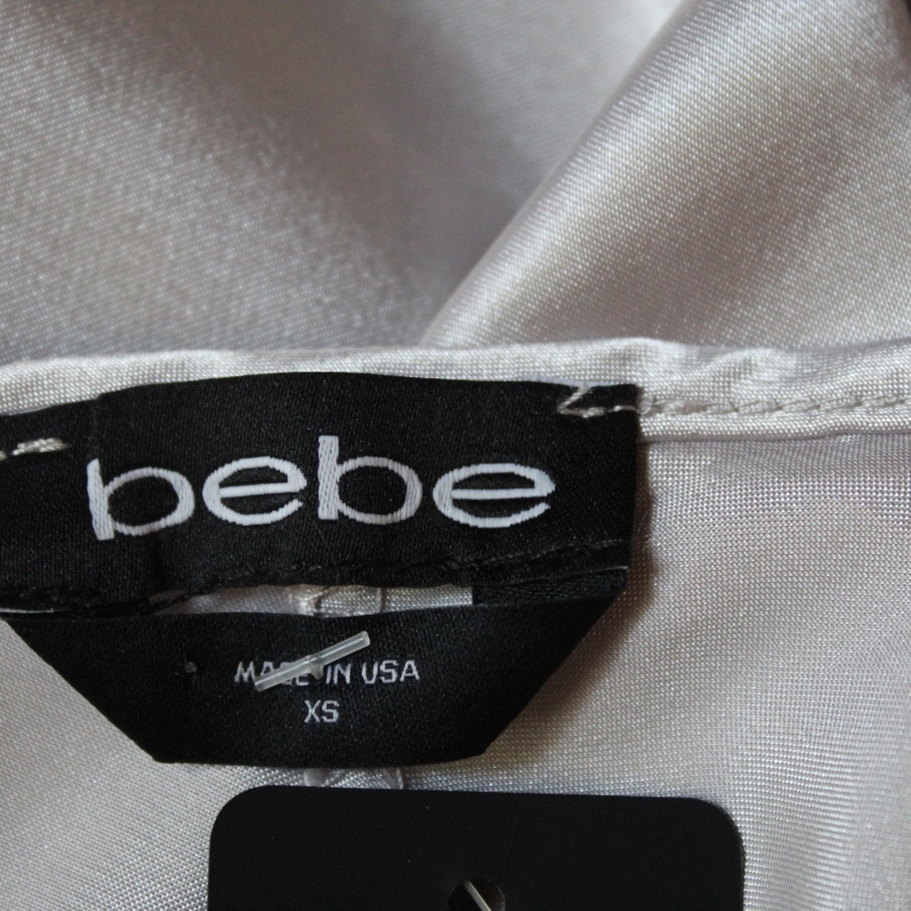bebe Satin Cowl Neck Full Length Slip Dress - Picture 6 of 7